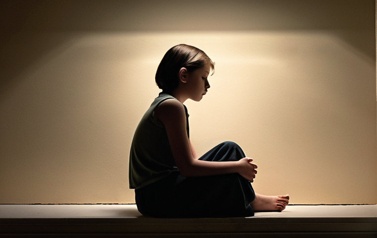 **Image 1 Prompt:** A solitary figure (subtly female) sits in deep contemplation, eyes closed or gazing softly into the distance, amidst a gentle, diffused light. Around her, faint, dreamlike echoes of her younger selves (as a child, a teenager) emerge from the shadows, not as accusing figures but as silent, observed memories. The atmosphere is one of profound introspection, an initial act of listening to the past without judgment, transitioning from a sense of past struggle to budding understanding and empathy for oneself. Soft focus, warm, muted tones, evoking a sense of quiet discovery.