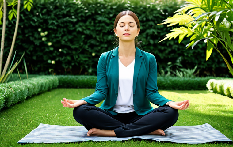 Reflective Meditation**
"A fully clothed professional wearing modest attire, sitting cross-legged in a serene garden, eyes closed in deep meditation. Soft, natural lighting, lush greenery in the background. Safe for work, appropriate content, perfect anatomy, correct proportions, natural pose, well-formed hands, proper finger count, natural body proportions, professional, family-friendly."
**