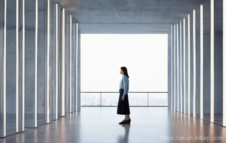 과거 자아 화해의 변화와 성장 - **Prompt:** A diverse person in their late 20s, wearing modest, comfortable everyday clothing (like ...