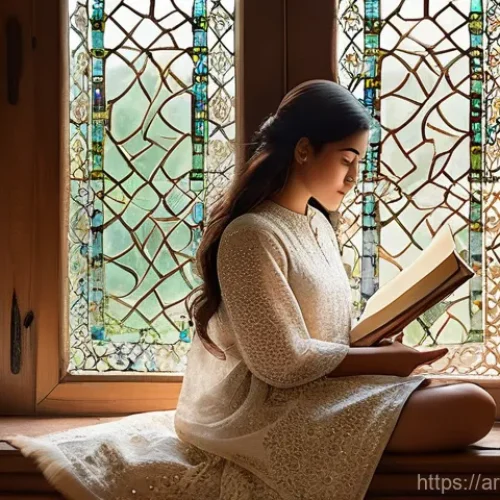 상처를 치유하는 과거 자아 화해 방법 - **Prompt:** A serene and contemplative young woman, in her early 30s, dressed in a modest, flowing c...