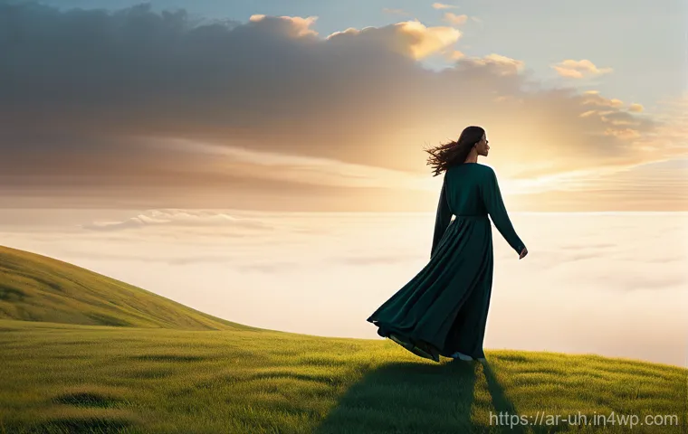 과거 자아 화해를 위한 워크숍 참여하기 - **Prompt:** A serene and contemplative scene featuring a person, appearing to be in their late 20s t...