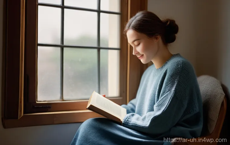 과거 자아 화해를 위한 워크숍 참여하기 - **Prompt:** A powerful and symbolic image depicting a person, again in their late 20s to early 40s, ...